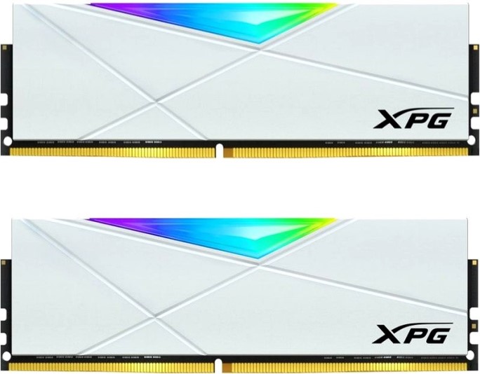 Модуль памяти DDR4 32GB (2*16GB) ADATA AX4U320016G16A-DW50 XPG SPECTRIX D50 RGB white PC4-25600 3200MHz CL16 радиатор 1.35V RTL