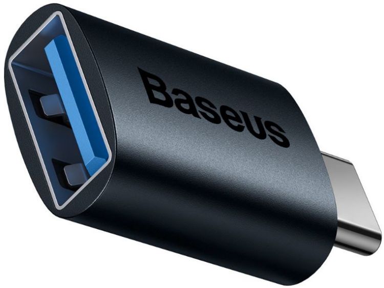 Переходник Baseus ZJJQ000003 Ingenuity Series Mini OTG Type-C (M) to USB-A 3.1 (F) Blue