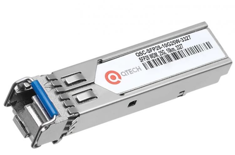 Модуль QTECH QSC-SFP28-10G25W-3327 оптический WDM SFP28, 25G, 10км, 1330нм\1270нм, LC