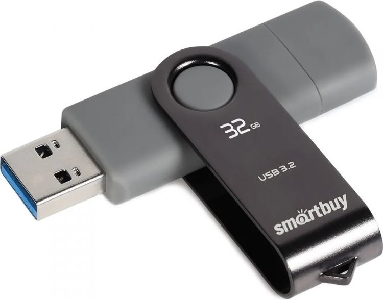 Накопитель USB 3.0 32GB SmartBuy SB032GB3DUOTWK Twist Dual (USB Type-C + USB Type-A)