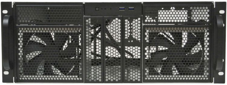 Корпус серверный 4U Procase RE411-D5H10-FE-65 черный, без БП, 10*3.5, 5*5.25, 2*USB 3.0, EATX 12x13