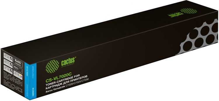 Картридж Cactus CS-VL7020C лазерный голубой (16500стр.) для Xerox VersaLink C7020/C7025/C7030
