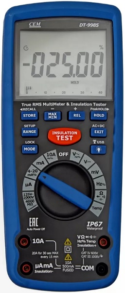 Мультиметр CEM DT-9985 цифровой + мегаомметр (481127)