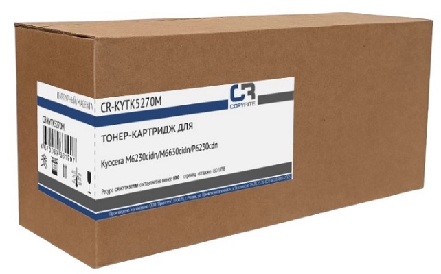 Kyocera совместимые картриджи CopyRite  Xcom-Shop Тонер-картридж CopyRite CR-KYTK5270M для Kyocera M6230cidn/M6630cidn/P6230cdn, TK-5270M, 6000 стр, magenta