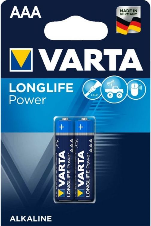  Батарейка Varta LONGLIFE POWER (HIGH ENERGY) LR03 AAA 04903121412 BL2 Alkaline 1.5V