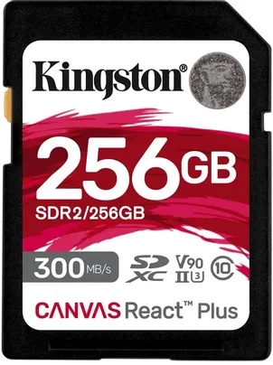 Карта памяти MicroSDXC 256GB Kingston SDR2/256GB Canvas React Plus SDXC UHS-II 300R/260W U3 V90