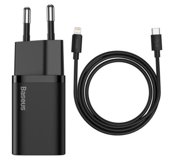 Зарядное устройство сетевое Baseus TZCCSUP-B01 Super Si Quick Charger USB-C 20W Black