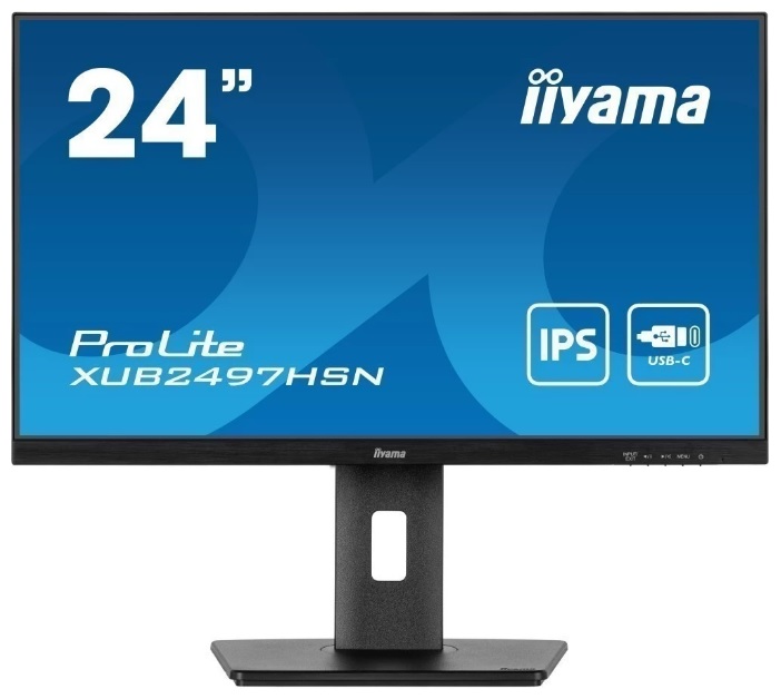  Монитор 23,8 Iiyama ProLite XUB2497HSN-B1 1920x1080 LED, 16:9, IPS, 250cd, 1300:1, 80M:1, 1ms, 178/178, DP, HDMI, USB, 100Hz, Speakers, tilt, swivel,