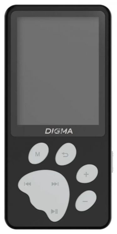 Плеер Digma S5B Hi-Fi Flash/8Gb/2.4/FM/microSD/microSDHC/черный/серый
