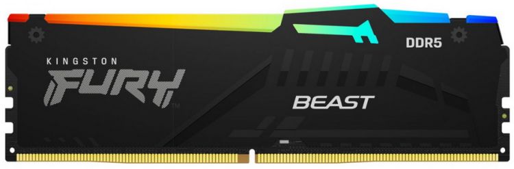 Модуль памяти DDR5 16GB Kingston FURY KF556C40BBA-16 Beast RGB 5600MHz CL40 1RX8 1.25V 16Gbit RTL