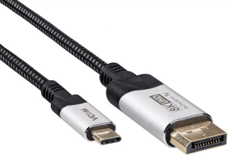 Кабель-адаптер VCOM CU422VB-1.8 DP A(m) <-->USB 3.1 Type-Cm,bi-direct, 8K, 60Hz, 1.8m