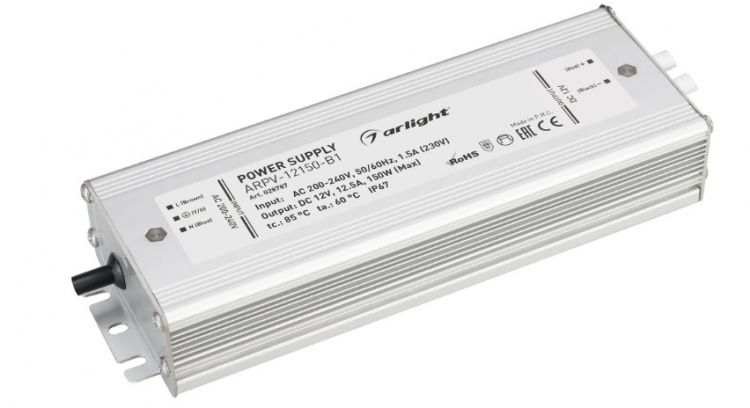 Блок питания Arlight ARPV-12150-B1 028787 (12V, 12,5A, 150W) IP67 металл