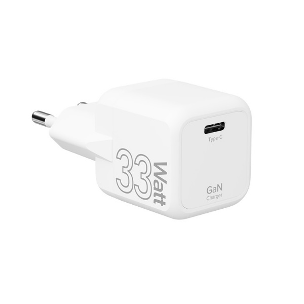 Зарядное устройство сетевое Lyambda LJC-33-1C GaN, 33 Вт, 1xUSB-C, белый