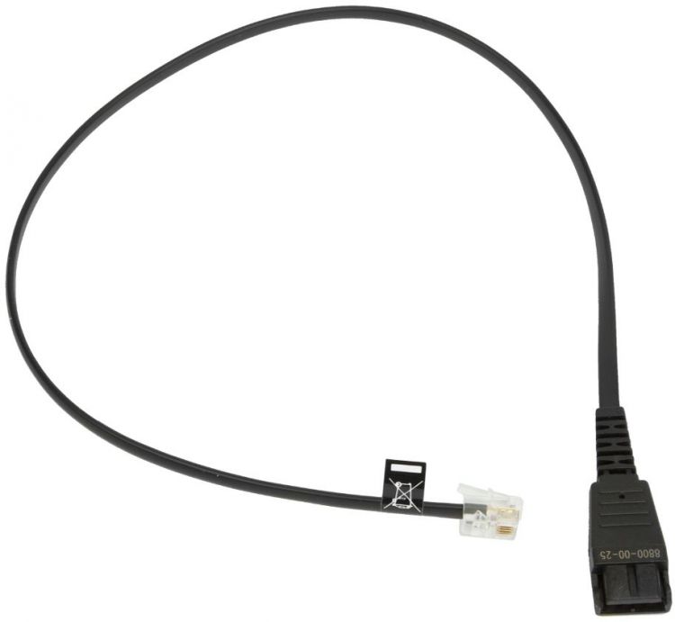 Переходник Jabra 8800-00-25 QD на RJ10, прямой, 50 см, Siemens