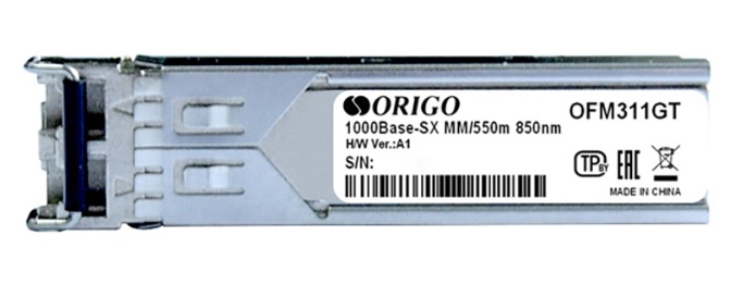   Xcom-Shop Трансивер ORIGO OFM311GT/A1A SFP, 1000Base-SX, Duplex LC, 850nm, Multi-mode, 550M