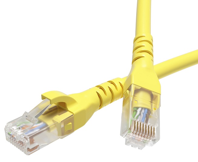 Кабель патч-корд DKC RN6AUU4520YL CAT6A U/UTP 4х2, LSZH, жёлтый, 2.0м