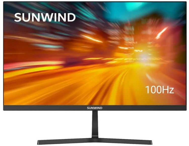 Монитор 27 SUNWIND SM27SB01 SM-27FI221 черный IPS LED 16:9 HDMI M/M матовая 300cd 178гр/178гр 1920x1080 100Hz G-Sync VGA DP FHD