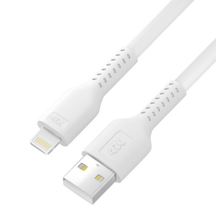 Кабель интерфейсный 4PH 4PH-R90071 0.5m USB AM/Lightning - поддержка всех iOS, MFi, белый, 1000726598