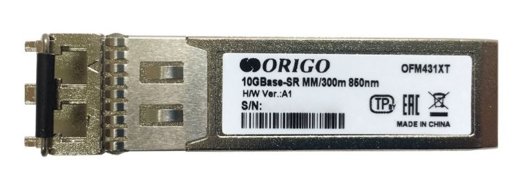  Трансивер ORIGO OFM431XT/A1A SFP+, 10GBase-SR, Duplex LC, 850nm, Multi-mode, 300M