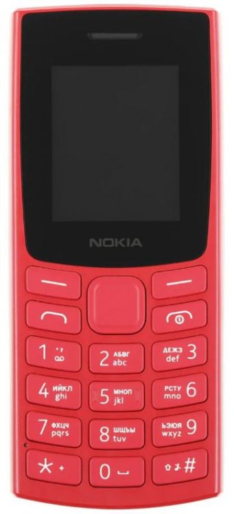 Мобильный телефон Nokia 106 (TA-1564) DS EAC красный моноблок 2Sim 1.8 120x160 Series 30+ GSM900/1800 GSM1900 FM Micro SD max32Gb