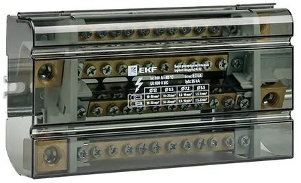 Блок распределительный EKF db-160-4x12 (кросс-модуль) 160A (4x12)