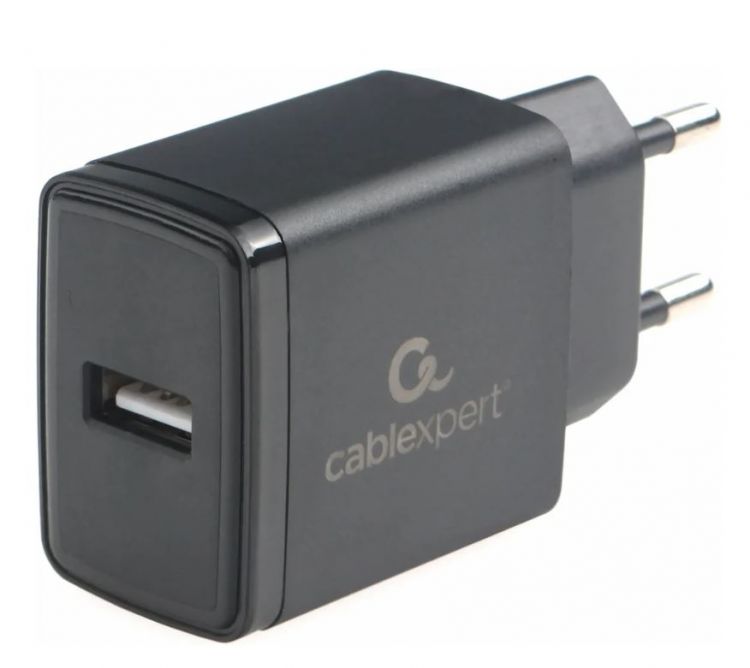 Зарядное устройство сетевое Cablexpert MP3A-PC-55 Зарядное устройство Cablexpert 10.5Вт, 2.1А, 1хUSB, чёрный, пакет