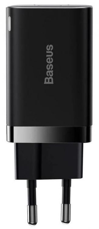 Зарядное устройство сетевое Baseus CCSUPP-E01 Super Si Pro Quick Charger USB-C, USB-A 30W Black