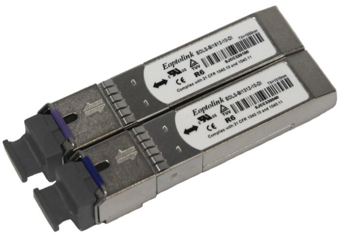 Комплект TFortis EOLS-BI1312-10-DI/EOLS-BI1512-10-DI оптических модулей SFP, SC, 1 Гбит/с