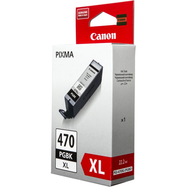  Картридж Canon PGI-470XL PGBK 0321C001 для MG5740, MG6840, MG7740. Чёрный. 500 страниц.