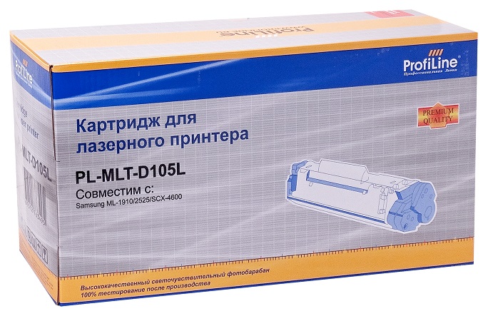 Картридж ProfiLine PL-MLT-D105L для принтеров Samsung ML-1910/1915/2525/2525W/2580N SCX-4600/4623F/4623GN SF650 2500 копий ProfiLine