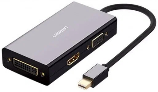 Конвертер UGREEN MD114 20418_ Mini DP to HDMI/VGA/DVI Converter, 13.3 см, черный