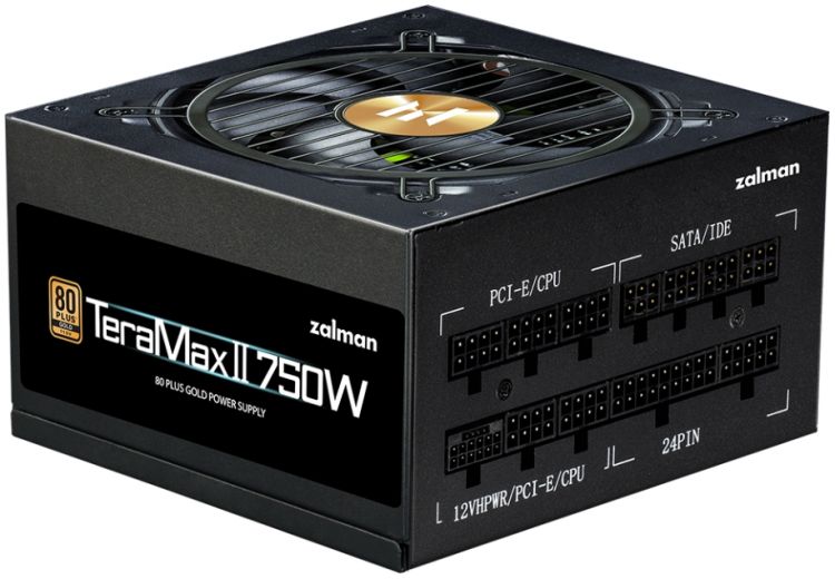 Блок питания Zalman ZM750-TMX2 750W, APFC, 120mm Fan, 80+ Gold Gen5, Full Modular, Retail