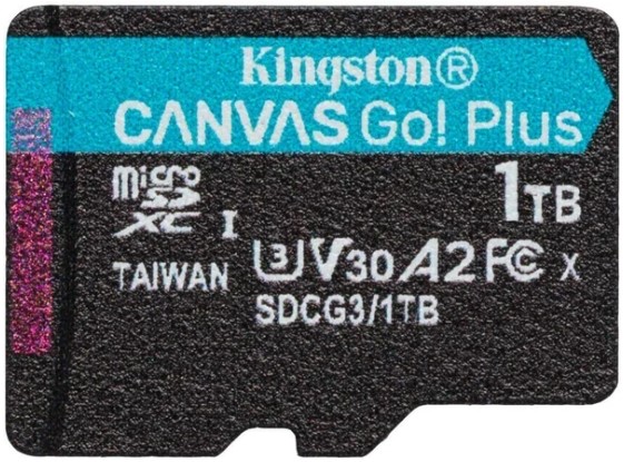 Карта памяти MicroSDXC 1024GB Kingston SDCG3/1TB C10, UHS-I, U3, V30, A2, с адаптером