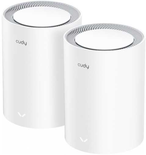 Роутер Cudy M1800(2-Pack) AX1800 Wi-Fi 6 Mesh Solution,Chipset MediaTek, Dual-Band, 802.11ax/ac/a/b/g/n, 1201Mbps at 5GHz + 574Mbps at 2.4GHz, 2 Gigab