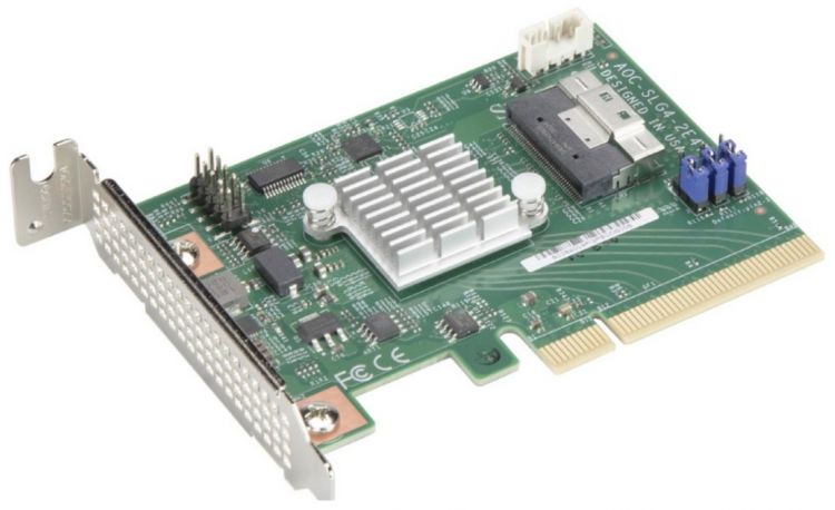 Адаптер Supermicro AOC-SLG4-2E4T Dual-Port Gen-4 Internal NVMe Host Bus