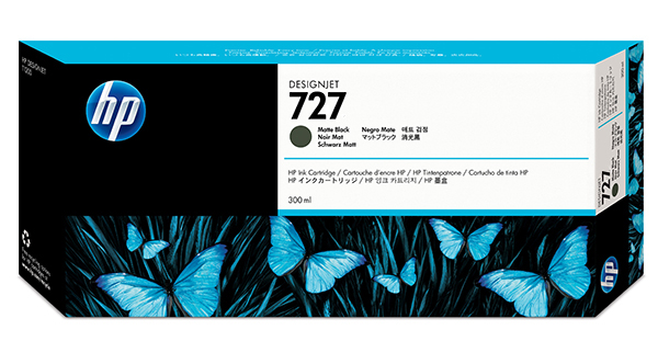 Картридж HP C1Q12A №727 черный матовый для HP DJ T920/T1500/T2500 (300мл)