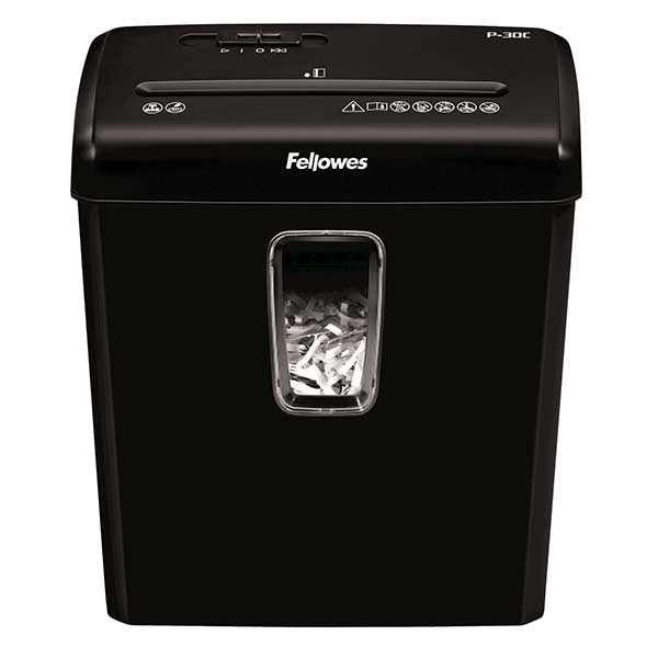 Уничтожитель бумаг Fellowes Powershred P-30C FS-60081 DIN P-4, 4х34 мм, 6 л., 15 литров