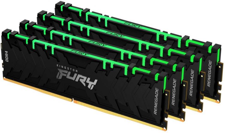  Модуль памяти DDR4 32GB (4*8GB) Kingston FURY KF432C16RBAK4/32 Renegade RG 3200MHz CL16 1RX8 1.35V радиатор 288-pin 8Gbit