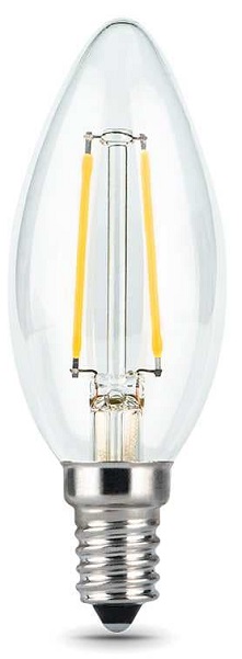 Лампа светодиодная Gauss 103801105-D Filament Свеча dimmable E14 5W 420lm 2700К 1/10/50, 10 шт в упаковке