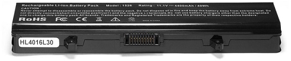 Аккумуляторы Dell  Xcom-Shop Аккумулятор для ноутбука Dell OEM DI1525 Inspiron 1525, 1526, 1545, 1546, 1750, Vostro 500 Series. 11.1V 4400mAh PN: 312-0625, RN873