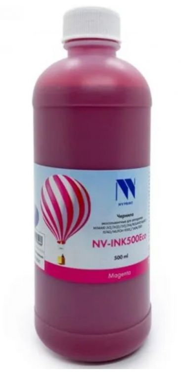 Чернила NVP NV-INK500MEco/b экосольвентные для аппаратов Epson, Mimaki, Mutoh, Roland, 500ml, magenta