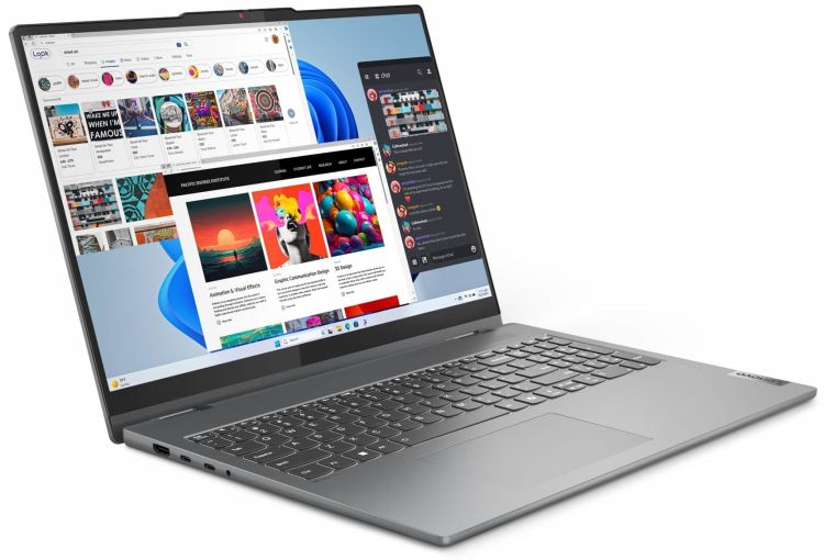 Ноутбук Lenovo IdeaPad Slim 5 16AHP9 83DD0021RK Ryzen 7 8845HS/32GB/1TB SSD/Radeon graphics/16 OLED/WiFi/BT/cam/noOS/grey