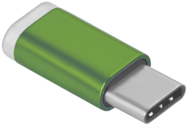  Переходник GCR GCR-UC3U2MF-Green USB Type C на micro USB 2.0, M/F, Greenconnect, зелёный