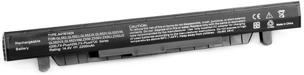 Аккумуляторы Asus  Xcom-Shop Аккумулятор для ноутбука Asus OEM GL552 14.4V 2200mAh, P/N: A41N1424