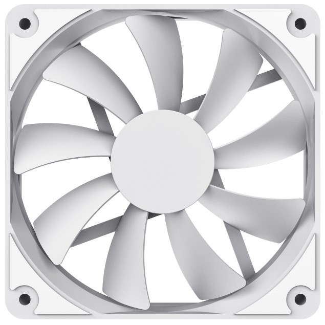 Вентилятор для корпуса GameMax GMX-WFWT 1100rpm, 23.4 dBa, 46.5 CFM, white blade, 120*120*25 mm, 3pin+4Pin connector