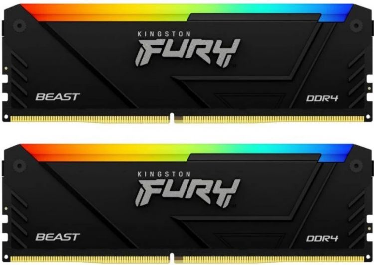 Модуль памяти DDR4 32GB (4*8GB) Kingston FURY KF426C16BB2AK4/32 Beast RGB PC4-21300 2666MHz 1Rx8 CL16 1.2V 288-pin 8Gbit heatsink