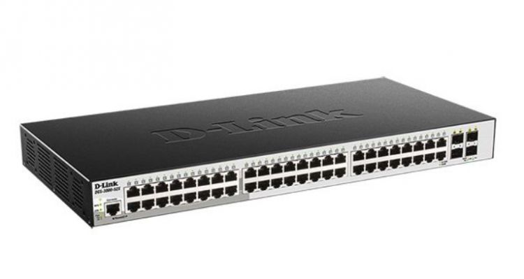 Коммутатор управляемый D-link DGS-3000-52X/B2A L2, 48*UTP 100/1000, 4*10GBase-X SFP+