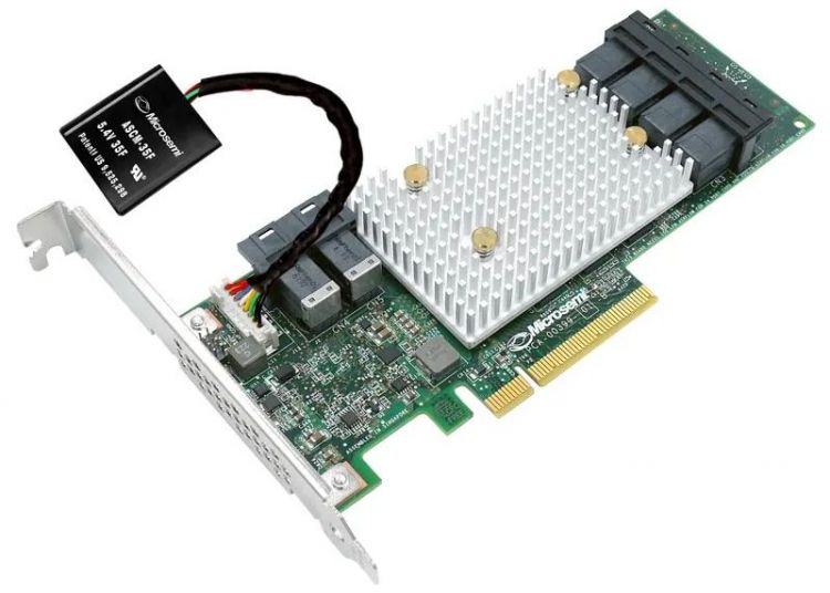 Контроллер SAS Adaptec SmartRAID 3154-24i SGL 2294700-R (24 int. ports,PCIe Gen3 ,x8,4GB DDR4,RAID 0/1/10,RAID 5/6/50/60,FlexConfig,maxCache 4.0)