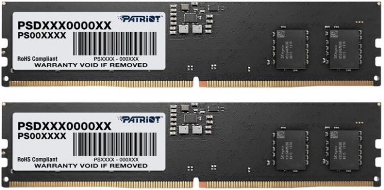 Модуль памяти DDR5 32GB (2*16GB) Patriot Memory PSD532G4800K Signature PC5-38400 4800MHz CL40 1.1V RTL