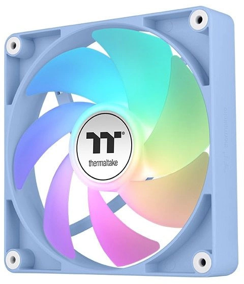 Вентилятор для корпуса Thermaltake CT120 ARGB Sync Hydrangea CL-F202-PL12BU-A 120x120x25mm, голубой, 500-2000rpm, 57.05CFM, 25.8dBa, 4-pin PWM, (2-Pac